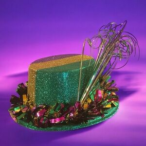 Glittery Mardi Gras Top Hat